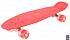 Скейтборд пластиковый Classic 26" 146315 YWHJ-28 со светящимися колесами, красный  - миниатюра №1